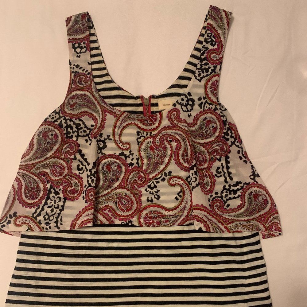 Stripped and Decorative Tank Top